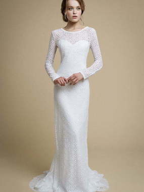 Свадебное платье Umelia. Силуэт Прямое, Рыбка. Цвет Белый / Молочный. Вид 1