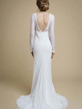 Свадебное платье Umelia. Силуэт Прямое, Рыбка. Цвет Белый / Молочный. Вид 2