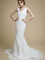 Свадебное платье Sheriti. Силуэт Рыбка. Цвет Белый / Молочный. Вид 1