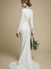 Свадебное платье Utta. Силуэт Прямое. Цвет Белый / Молочный. Вид 2