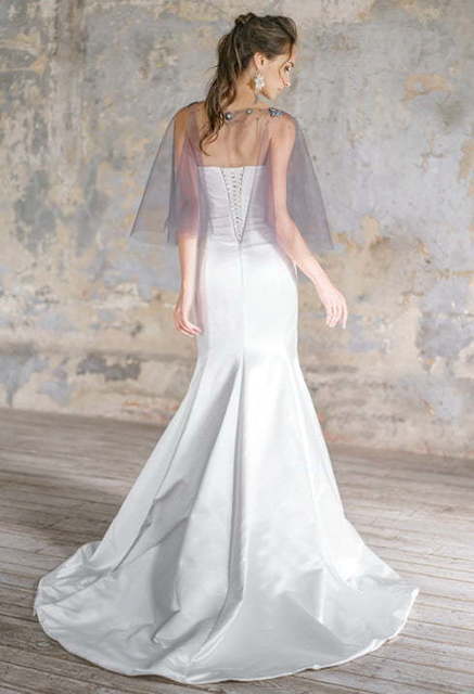 Свадебное платье Favia. Силуэт Рыбка. Цвет Белый / Молочный. Вид 8