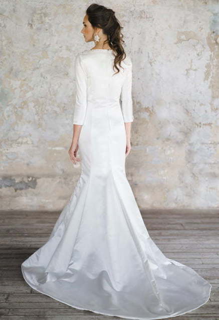 Свадебное платье Diodora. Силуэт Рыбка. Цвет Белый / Молочный. Вид 2