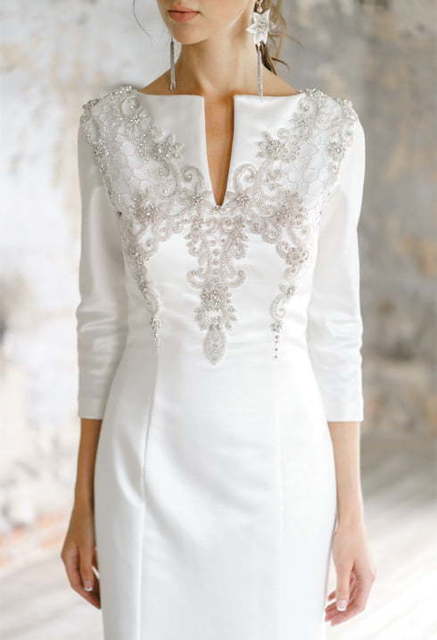 Свадебное платье Diodora. Силуэт Рыбка. Цвет Белый / Молочный. Вид 4