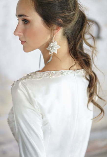 Свадебное платье Diodora. Силуэт Рыбка. Цвет Белый / Молочный. Вид 5