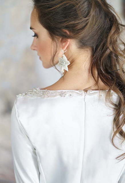 Свадебное платье Diodora. Силуэт Рыбка. Цвет Белый / Молочный. Вид 9