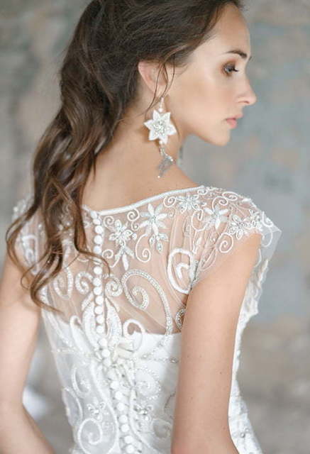 Свадебное платье Flava. Силуэт Рыбка, Прямое. Цвет Белый / Молочный. Вид 5