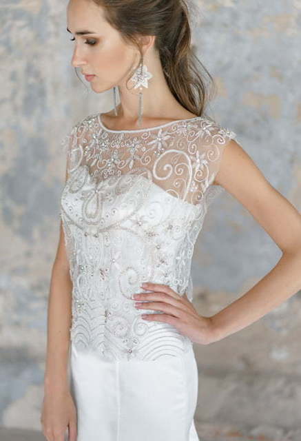 Свадебное платье Flava. Силуэт Рыбка, Прямое. Цвет Белый / Молочный. Вид 7