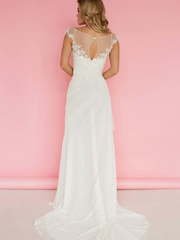 Свадебное платье 926. Силуэт Прямое. Цвет Белый / Молочный. Вид 2