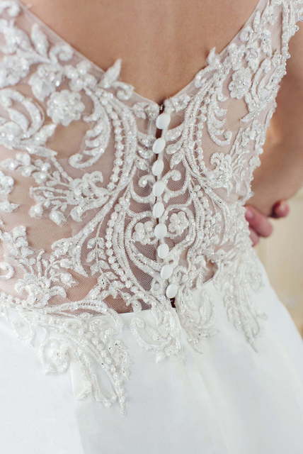 Свадебное платье 933. Силуэт Рыбка. Цвет Белый / Молочный. Вид 4