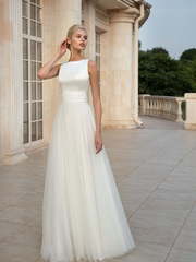 Свадебное платье 1212. Силуэт Прямое. Цвет Белый / Молочный, Айвори / Капучино. Вид 1