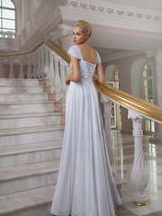 Свадебное платье 1222. Силуэт Прямое, Греческий. Цвет Белый / Молочный. Вид 2