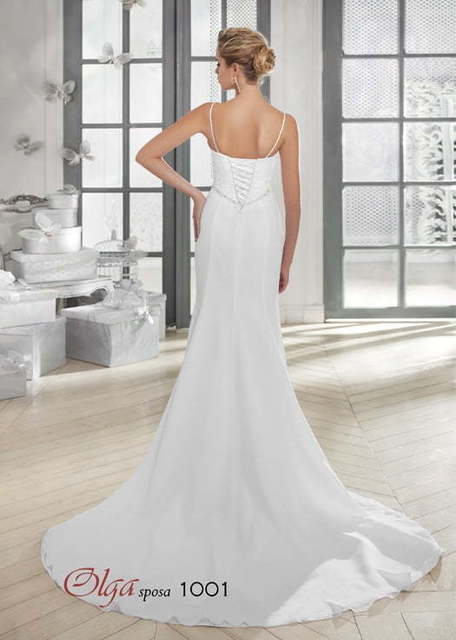 Свадебное платье 1001. Силуэт Рыбка, Прямое. Цвет Белый / Молочный. Вид 2