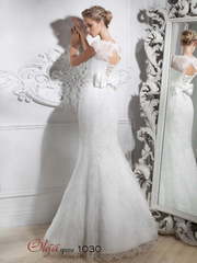 Свадебное платье 1030. Силуэт Рыбка. Цвет Белый / Молочный. Вид 2
