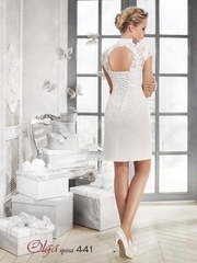 Свадебное платье 441. Силуэт Прямое. Цвет Белый / Молочный. Вид 2