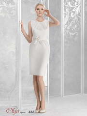 Свадебное платье 444. Силуэт Прямое. Цвет Белый / Молочный. Вид 1