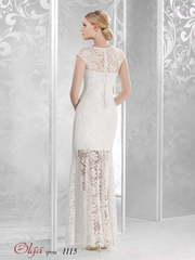 Свадебное платье 1115. Силуэт Прямое. Цвет Белый / Молочный. Вид 2