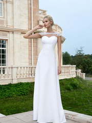 Свадебное платье 1248. Силуэт Прямое. Цвет Белый / Молочный. Вид 1