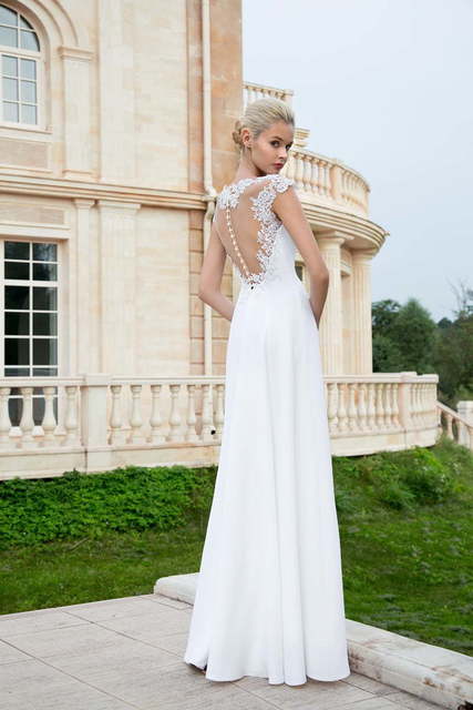 Свадебное платье 1248. Силуэт Прямое. Цвет Белый / Молочный. Вид 2