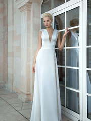 Свадебное платье 1246. Силуэт Прямое. Цвет Белый / Молочный. Вид 1