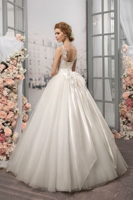 Свадебное платье 1195. Силуэт Пышное. Цвет Айвори / Капучино. Вид 2