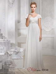 Свадебное платье 1008. Силуэт Прямое, Греческий. Цвет Белый / Молочный. Вид 1