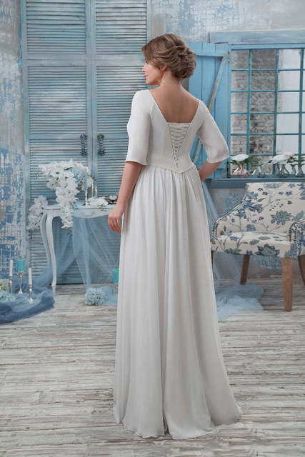 Свадебное платье 2002. Силуэт Прямое. Цвет Белый / Молочный. Вид 2