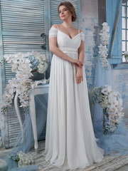 Свадебное платье 2001. Силуэт Прямое. Цвет Белый / Молочный. Вид 1