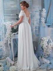 Свадебное платье 2001. Силуэт Прямое. Цвет Белый / Молочный. Вид 2