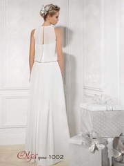 Свадебное платье 1002. Силуэт Прямое. Цвет Белый / Молочный. Вид 2