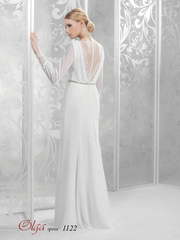 Свадебное платье 1122. Силуэт Прямое. Цвет Белый / Молочный. Вид 2