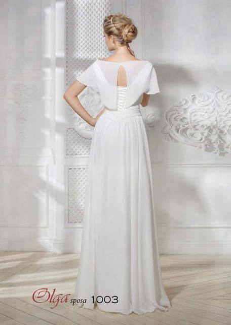 Свадебное платье 1003. Силуэт Прямое. Цвет Белый / Молочный. Вид 2