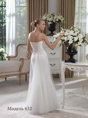 Свадебное платье 632. Силуэт Прямое, Рыбка. Цвет Белый / Молочный. Вид 2