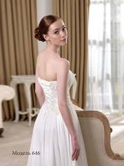 Свадебное платье 646. Силуэт Прямое. Цвет Белый / Молочный, Айвори / Капучино. Вид 2