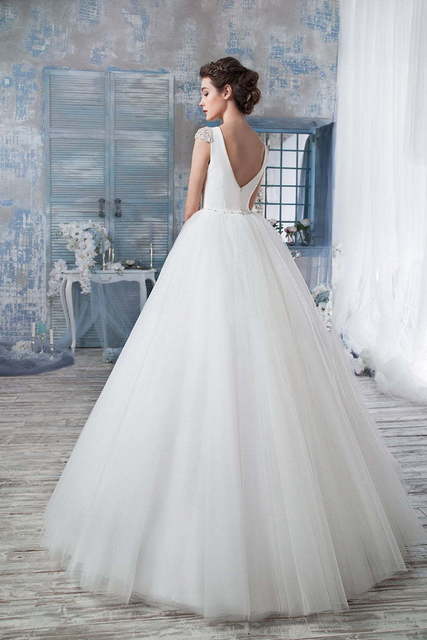 Свадебное платье 1280. Силуэт Пышное. Цвет Белый / Молочный. Вид 2