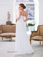 Свадебное платье 814. Силуэт Прямое, Греческий. Цвет Белый / Молочный. Вид 2