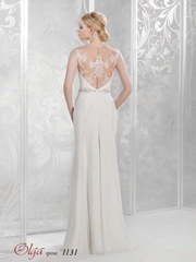 Свадебное платье 1131. Силуэт Прямое. Цвет Белый / Молочный. Вид 2