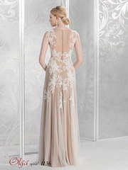 Свадебное платье 1136. Силуэт Прямое. Цвет Айвори / Капучино. Вид 2