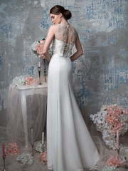 Свадебное платье 1253. Силуэт Прямое. Цвет Белый / Молочный. Вид 2