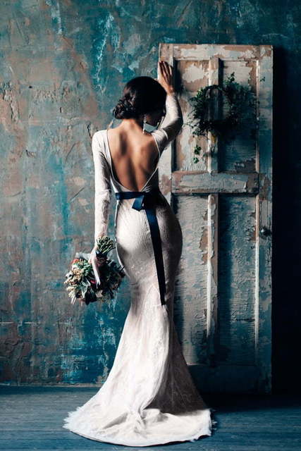 Свадебное платье Magnolia. Силуэт Рыбка. Цвет Айвори / Капучино. Вид 2