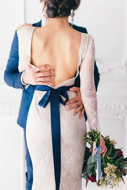 Свадебное платье Magnolia. Силуэт Рыбка. Цвет Айвори / Капучино. Вид 3