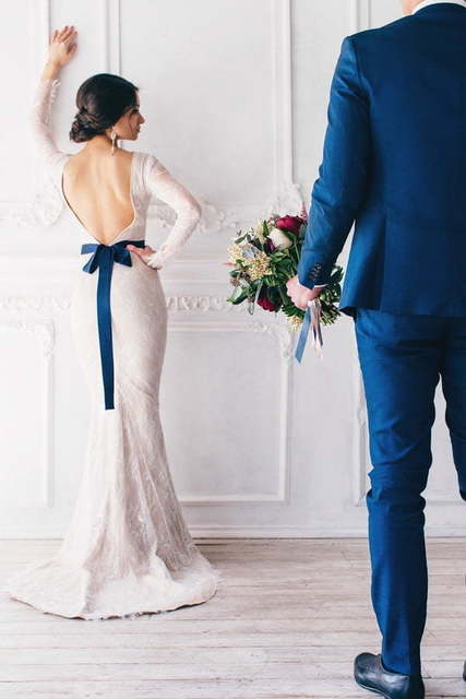 Свадебное платье Magnolia. Силуэт Рыбка. Цвет Айвори / Капучино. Вид 5