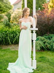 Свадебное платье Mint. Силуэт Прямое. Цвет оттенки Зеленого. Вид 2