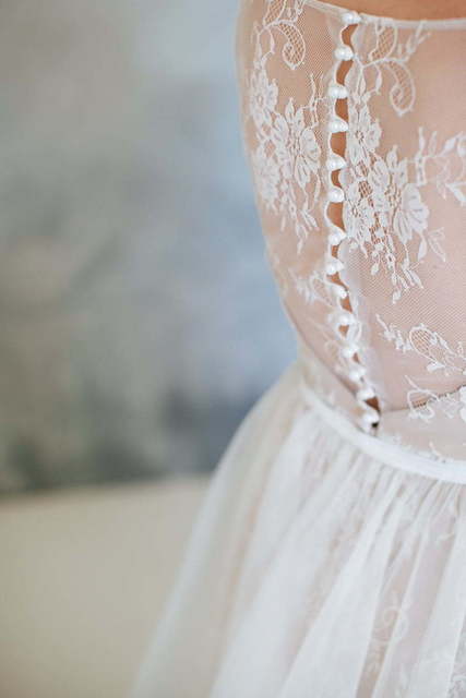 Свадебное платье Citrine. Силуэт Прямое. Цвет Айвори / Капучино, Белый / Молочный, оттенки Розового. Вид 5