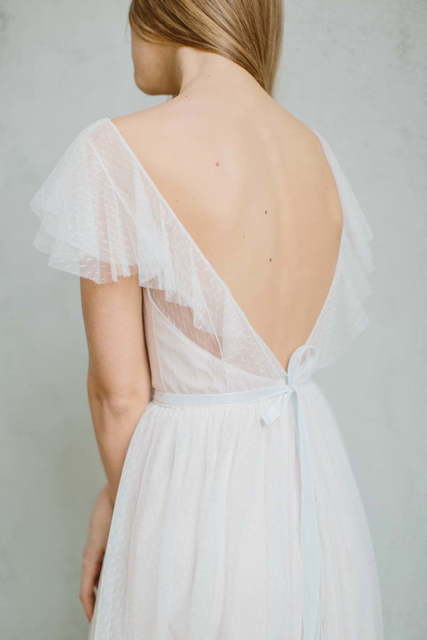 Свадебное платье Vesta. Силуэт Прямое. Цвет Белый / Молочный, оттенки Розового. Вид 2