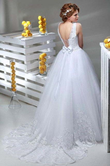 Свадебное платье Казимира. Силуэт Пышное. Цвет оттенки Розового. Вид 2