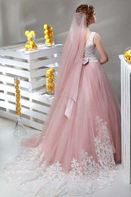 Свадебное платье Казимира. Силуэт Пышное. Цвет оттенки Розового. Вид 3