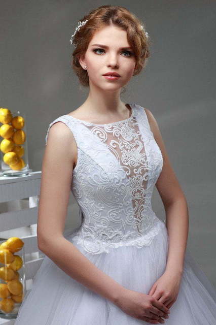 Свадебное платье Казимира. Силуэт Пышное. Цвет оттенки Розового. Вид 5