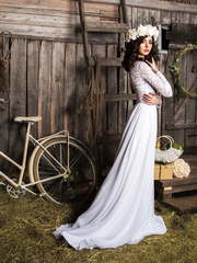 Свадебное платье Джульета. Силуэт Прямое. Цвет Белый / Молочный. Вид 1