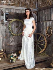 Свадебное платье Инесса. Силуэт Прямое. Цвет Белый / Молочный. Вид 1