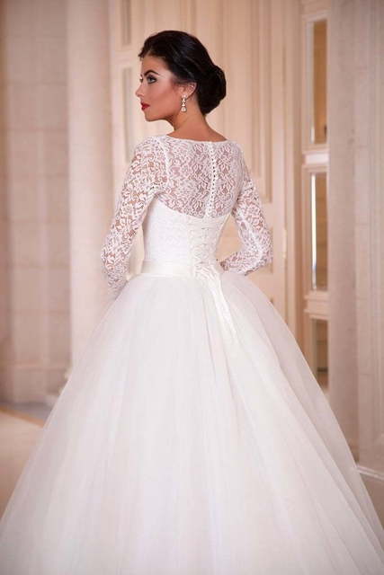 Свадебное платье Алис. Силуэт Пышное. Цвет Белый / Молочный. Вид 2